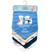 Wholesale - 5pk DOG BANDANA BIBS - INTERLOCK C/P 72, UPC: 191655236422